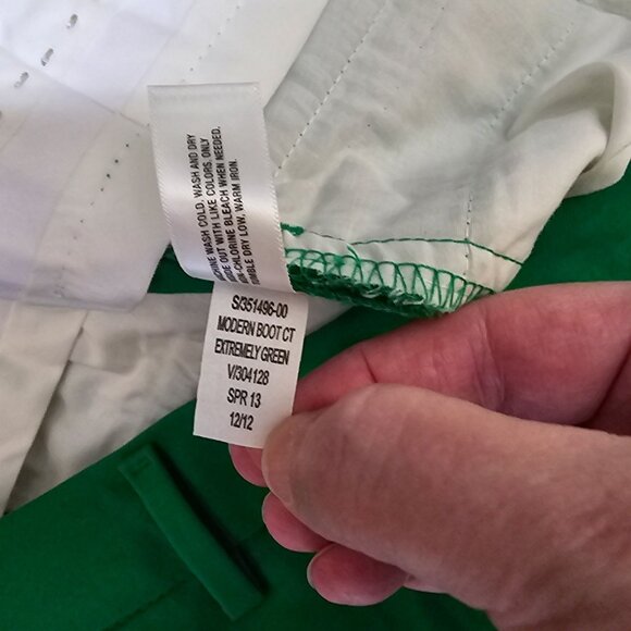 Gap Green Modern Boot Pants 4R Womens Tailored Fit Cotton Blend - Picture 11 of 11